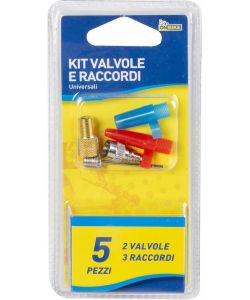 Kit valvole e raccordi per gonfiaggio multiuso