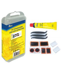 Kit riparazione rapida ruote bici con levacoperture e scatolina