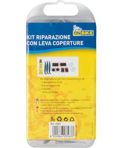 Kit riparazione rapida ruote bici con levacoperture e scatolina