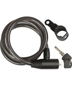 Antifurto cavo a spirale bici 1,2x100cm serratura in lega di zinco