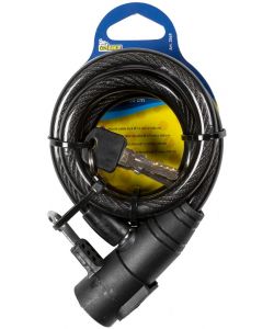 Antifurto cavo a spirale bici 1,2x100cm serratura in lega di zinco