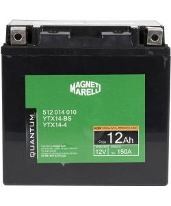 Magneti marelli batteria moto e scooter 12AH 12V 150A tecnologia AGM sigillata polo positivo sinistro
