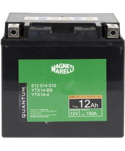 Magneti marelli batteria moto e scooter 12AH 12V 150A tecnologia AGM sigillata polo positivo sinistro