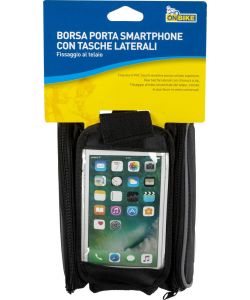 Borsa porta smartphone con tasche laterali universale bici