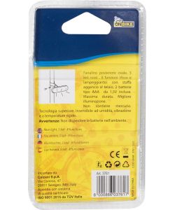 Fanale posteriore bici cinque LED rossi aggancio al telaio