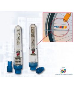 Coppia luci LED multicolore per valvole bici con sensore di movimento