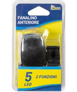Fanale anteriore bici universale con cinque LED bianchi