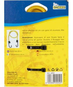 Laccio elastico per portapacchi bici con ganci lunghezza 60cm