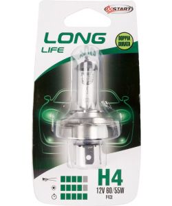 START Lampadina auto H4 Long Life 12V 60/55W P43t - Illuminazione veicolo