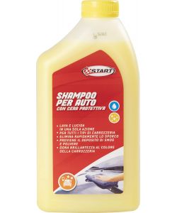 START Shampoo auto con cera 1L - Detergente universale per carrozzeria