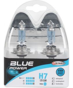 H7 Blue Power Coppia di Lampadine Xenon per luci auto 12V 55W PX26d