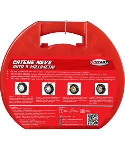 Set due pezzi catene da neve spessore 9mm Gruppo 30