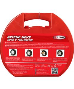 Set due pezzi catene da neve spessore 9mm gruppo 80