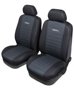 coppia copriseedile Metal per auto universale copertura sedili anteriori nero