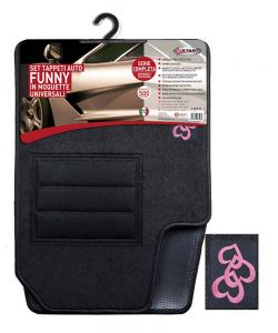 Set Completo Tappeti Auto Funny Cuore 500 GR/MQ Universale