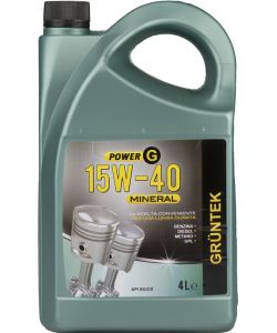 Olio Power-G lubrificante Minerale 4L 15W40 per motori Diesel