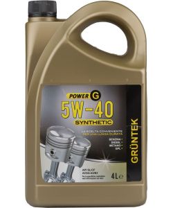 Olio Power-G sintetico 4L 5W40 per motori Diesel Benzina GPL