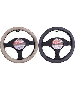 Coprivolante auto in pelle antiscivolo diametro da 37 a 39 cm