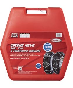 Start due pezzi catene da neve 16MM gruppo 235 per SUV 4x4 e trasporto leggero