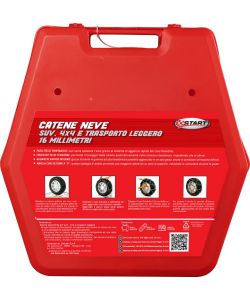 Set due pezzi catene da neve 16MM gruppo 240 per SUV 4x4 e trasporto leggero