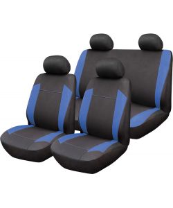 Alpha Set Completo Coprisedili auto universale blu-nero
