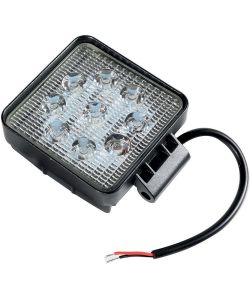 Faro ausiliario 9 led quadrato auto nero, indicatore fuori strada