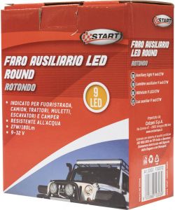 Faro ausiliario 9 led rotondo