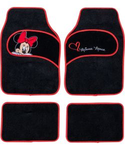 Tappetini auto in moquette universali con ricamo Minnie