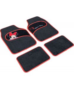 Tappetini auto in moquette universali con ricamo Minnie