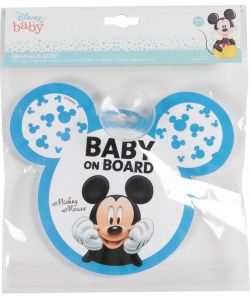 Cartello bimbo a bordo a ventosa con grafiche Disney Mickey Mouse.