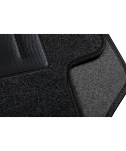 Set 4 pz. tappeti auto grigi universali in moquette