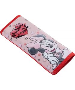 Passacintura auto Minnie Topolina di colore rosa, chiusura con velcro