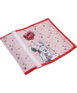 Passacintura auto Minnie Topolina di colore rosa, chiusura con velcro