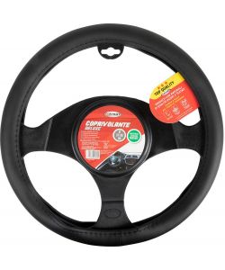 Coprivolante auto Deluxe, diametro 37-39 cm, nero comodit sicurezza