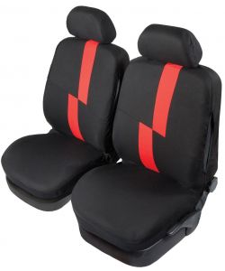 Coppia coprisedili anteriori auto Flash rosso adulto universale elastico