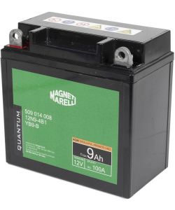 Magneti marelli batteria moto e scooter 9AH 12V 100A tecnologia AGM sigillata polo positivo sinistro