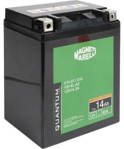 Magneti marelli batteria moto e scooter 14AH 12V 185A tecnologia AGM sigillata polo positivo destro