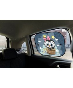 Coppia tendine laterali auto attacco a ventosa pinguino bambini