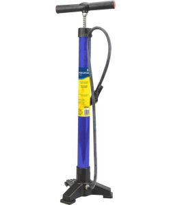 Pompa officina bici tubolare in metallo blu impugnatura ergonomica T