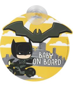 Cartello bimbo a bordo a ventosa con grafiche DC Batman