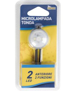 On Bike fanalini microlampade tonde bicicletta di colore Bianco con doppia funzione