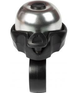 MIni campanello universale per bicicletta in acciaio di colore nero/silver