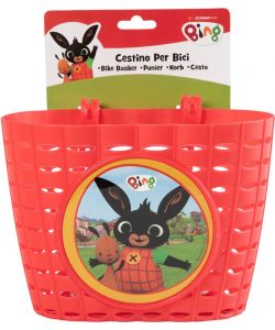 Cestino portaoggetti ciclo bambino coniglietto Bing rosso