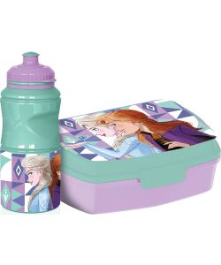 Set borraccia da 380 ml e Sandwich Box per bambini in plastica Frozen