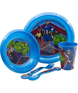 Set Pappa per bambini in plastica 5 pezzi Avengers