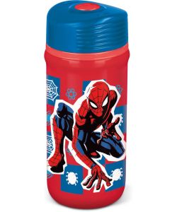 Borraccia 390 ml con chiusura antigoccia in plastica per bambini Spiderman