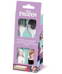Set 2 posate per bambine in acciaio Frozen