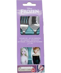 Set 2 posate per bambine in acciaio Frozen