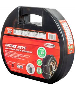 Set di 2 pezzi catene da neve - 7 millimetri gruppo 80