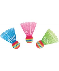 Set di tre volani colorati per sport badminton volano in nylon